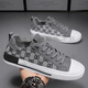 KLWPPS canvas shoes for men 2025 new one-foot men's shoes breathable casual and versatile sports retro flat shoes Khaki 39