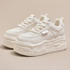 NOSSKISS luxury high-end brand shoes for women 2025 new small height-enhancing thick sole versatile sports and casual white shoes red 37