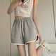 Miaolianduo American shorts summer women's casual sports shorts women's ins simple style women's shorts loose three-point super shorts American casual sports shorts gray L recommended around 100