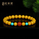 OUCERNY beeswax bracelet natural amber raw stone full of honey chicken oil yellow old beeswax round beads south red multi-treasure diy cultural toy bracelet