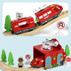 Modèle d'assemblage pour enfants en bois Electric Magnetic Remote Control Train en bois Track Track Train Train Train Train 70 pièces Grane de mine électrique + boîte de couleur Configuration standard officielle