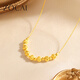 Zokai yellow 18K gold necklace, gold bead necklace, simple and versatile birthday gift C05191