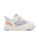 Huili zapatos para niños, zapatos de panel de malla baja, zapatos blancos pequeños, zapatos deportivos para niños y niñas, WZCL1345 Purple Grey Powder 33
