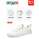 Katile Crocodile Casual Schuhe für Männer im Sommer atmungsaktiven Leder ein Fuß weiße Schuhe für Männer Weiche Sohle hohle Männerschuhe schwarz hohl atmungsaktiv-6630t 40 Standard Sportschuhe Größe Größe