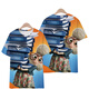 Xuanmo T-shirt Men's Big Belly Belly Crazy Zootopia Nico Judy T-shirt Men and Women Fox Rabbit à manches courtes T1480 S 75-85Jin [Jin est égal à 0,5 kg]