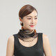 Sunscreen mask small silk scarf silk scarf head neck cover spring and autumn summer thin fake collar women's decorative scarf plum blossom navy + golden silk maple leaves
