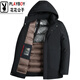 Playboy (Playboy) White Duck Down Plus Down Down Down Jacket Down Jacket La chaqueta de mediana edad de mediana edad y ancianos calientes de la chaqueta del abuelo KLT-9898r-Narrow Blue Velvet [Floe-] L [-120Jin [Jin equivale a 0.5 kg]]]