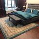 LUODABAN TURKISH PERSIAN STYLE Wohnzimmer Teppich Wohnzimmer amerikanischer Land für europäische Stile European Style Matte Neoklassische Schlafzimmerbett 3888 Blau Grün 200 cm*290 cm _Die Flusen ist sehr dicht und wiegt ungefähr _42_Jin [Jin ist gleich 0,5 kg.