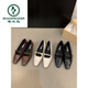 Specht Inner Innerer erhöhter quadratischer Kopf Mary Jane Single Schuhe Frauenschuhe 2025 neuer Französisch Retro Frühling und Herbst Gentle Abendschuhe 12023-2 Schwarz 35