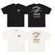 Lee Kids japoneses retro letras inglesas dibujos animados impresos camiseta de algodón de algodón de bambú de manga corta 3890 blanco l