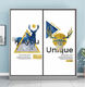 Yusenyi Garderobe Aufkleber renovierte selbstklebende Glasfilm Aufkleber Wand Aufkleber Taper Schiebetür Schrank Tür Garderobe Schrank Aufkleber MT-7374 Small