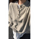 XUANSENTU American retro Henry collar sweater men's winter cleanfit bottoming sweater lazy style couple inner sweater