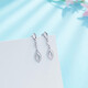 Lao Fengxiang platinum earrings wheat ears earrings as gifts for girlfriends platinum jewelry platinum jewelry about 3.84g