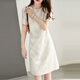 OLJ high-end brand dress for women 2025 summer new style solid color jacquard straight-tube elegant simple skirt picture color S 80-95Jin [Jin equals 0.5 kg]
