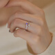 Su Shiliu light luxury purple star ring for women 925 silver niche versatile index finger ring adjustable birthday gift for women purple little star wish ring