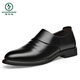 Woodpecker leather shoes men's summer authentic breathable men's casual business formal wear height-in-one step-to-work black derby 6190 height-in-one black 38