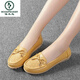 Specht Summer Flat Sohle Bohnenschuhe hohl weiche Sohle lässige Frauenschuhe atmungsaktive Mutterschuhe Krankenschwester weiße Schuhe Schwangere Frauen Single Schuhe 6629 Hollow Black 36