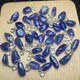 Beimexing natural tanzanite rough stone pendant polished 925 silver inlaid simple gift inlaid simple gift