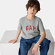 GAP [тот же стиль для детей в размере] 2025 Весна Новая хлопковая футболка с короткими рукавами для мальчиков и девочек