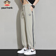 Big Mund Monkey (Paul Frank) Casual Hosen für Männer Eis Seidenhose für Männer Sommer dünne lockere Bindhosen für Männer Sporthosen hellgrau xl