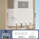 Qinkai gas water heater shielding cover, hole plate under the wall-mounted boiler to cover the gas pipe, decorative kitchen shelf, basic model + 4 hooks (), width 35*height 30*depth 17cm