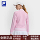 FILA women's knitted long-sleeved T-shirt jacket 2025 spring new tennis sports basic simple top Washer-PK S 160/80A