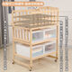 Jiaojing Diaper Table Bathntable Deux-en-un Table de couches pour bébé multifonctionnel BB BB Shaker Newborn Clothes Change Table Tableau peut secouer Table de couches en bois massif + Pad (PAD COLOR NOTES)