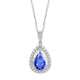 Yicai Jewelry Morning Dew Natural Gemstone Tanzanite Pendant Women's 18K Gold Inlaid Boutique 3.43ct (excluding chain)
