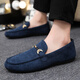 
Mountaineering road layman spring and autumn breathable bean shoes for men Korean version of internet celebrity society young man casual lazy shoes with one foot old Beijing cloth shoes D753 blue 42