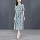 Ehangy light luxury brand dress for women 2025 summer new casual fashion design sense temperament comfortable floral skirt color L (100-115Jin[Jin equals 0.5 kg])