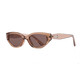 2025 Neues GM Retro Polarisierte Katzenauge -Sonnenbrille für Frauen, schlanker kleiner Rahmen, europäische und amerikanische Straßenaufnahme Heiße Mädchen Sonnenbrille 857 Schwarzer Rahmen graues Blatt [Glassbox + Spiegeltuch]