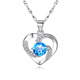 Ji Shizhe's Eternal Heart PT950 Platinum White Gold Necklace Women's Moissanite Diamond Birthday and Valentine's Day Gift for Girlfriend Merchant Warehouse/Free Engraving Light Luxury Style - Set with Eight Hearts and Eight Arrows Zirconium Diamonds