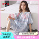 Yalu Shuowoven reiner Baumwollpyjamas für Frauen im Sommer Dünne Kurzärmel-Hosen Gaze Baumwoll-Sommer-Kleidungsanzug Strickjacke