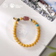 Potala Palace Beeswax Cinnabar Crystal Bracelet Tiger Eye Stone Agate Carved Turquoise Bracelet for Men and Women as Birthday Gift for Girlfriend