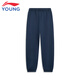 Li Ning (LI-NING) children's clothing, children's sports pants for boys and girls, plus velvet to keep warm and skin-friendly, cotton-feeling sweatpants 170YKLV367-1