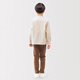 MUJI big children's flannel stand-up collar long-sleeved shirt children's shirt boys and girls children's clothing 25 years winter ivory 150 /76A