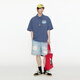 Guyuka (GUUKA) couple outfit T-shirt trendy brand short-sleeved men's clothes summer 2025 new casual large size loose five-minute half-sleeved sleeves medium gray F6625 2XL