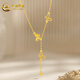 CHINA GOLD gold necklace 18k gold AU750 crushed ice butterfly necklace birthday gift