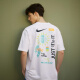 Nike (NIKE) pure cotton short-sleeved men's top breathable casual T-shirt loose half-sleeved fan white HF6172-133 L