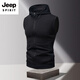 Jeep Spirit Outdoor Viete Viete d'été Summer Men's Vest Fitness Sports Running Casual Jacket Training Verbe Verte noir M