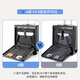 Walker Shop轻奢品牌登机箱铝框拉杆箱小型轻便商务旅行箱前置开口行李箱子 深灰色 20英寸 【竖版登机箱】