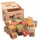27 gedruckte englische Buchstabe Baustein Box English Learning Building Block Kinder Bildung Frühschulspielzeug Holzspielzeug zufällig gesendet