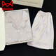 Catman (Miiow) Ice Seide Pyjamas für Frauen im Jahr 2025 Neues Sommer Dünner kurzärztes Sommer-Seiden-High-End-Kleidungsstück Set Hellgelb #YX-9214 m [75-98] Jin [Jin ist 0,5 kg]