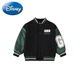 Disney color-blocking sleeve children's baseball uniform spring and autumn children's clothing boy's jacket black 110 cm