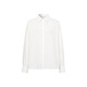 
Evely anti-wrinkle basic shoulder style workplace commuting cotton shirt for women 2025 autumn new small top This white L 115-130Jin [Jin equals 0.5 kg]