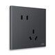 ABB switch socket panel Xuanpu series gray 86 type household power supply five-hole socket