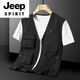 Jeep Spirit Rápido secado para hombres Vest de ropa de trabajo para hombres, verano y luz de otoño y deportes delgados y chaleco de bolsillo múltiple sin cuello de gran tamaño gris oscuro M 100-120Jin [Jin equivale a 0.5 kg] desgaste