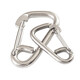 Tengnan 304 stainless steel simple spring buckle key buckle hook carabiner dog chain buckle hoist buckle safety buckle spring hanging buckle 6*60