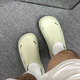 
Adidas slippers men's shoes women's shoes 2025 summer new sports hole mules thick-soled slippers casual bag-toe sandals JR9274 light gray green 36.5