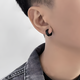 UOSU earrings for men without piercings, magnetic ear clips, high-end, personalized, versatile, handsome, niche fashion design, Hong Kong style earrings, handsome magnetic ear clips, four-piece set